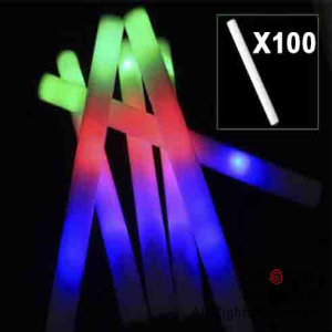 BARRA ROMPECOCO GOMA ESPUMA LUMINOSO MULTICOLOR x 100 UNIDADES